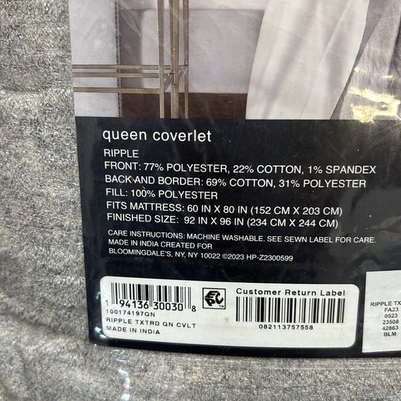 Hudson Park Collection Rippled Texture Coverlet, Queen - Exclusive. MSRP $450 - Picture 6 of 8